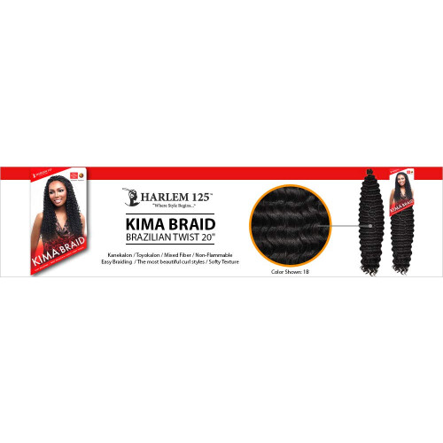 Harlem125 Syntetiska Hårflätor Kima Braid Brasilien Twist 20" (6-Pack, 2) 2