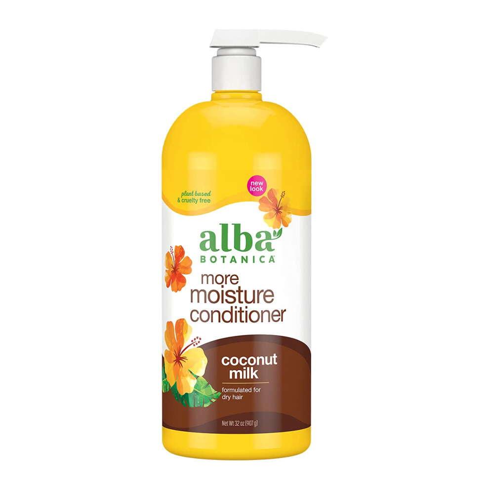 Alba Botanica More Moisture Conditioner Coconut Milk 32 Oz
