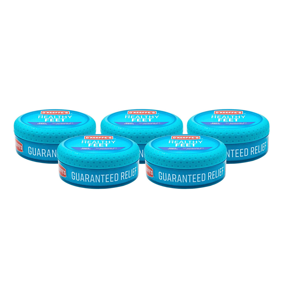 O'Keeffe's K0320001-5 Healthy Feet Foot Cream in Jar (5 Pack)  3.2 oz