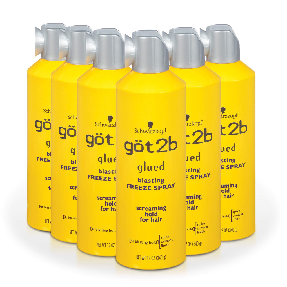 Got2b Glued Blasting Freeze Hairspray Aero  12 Ounce (Pack of 6)