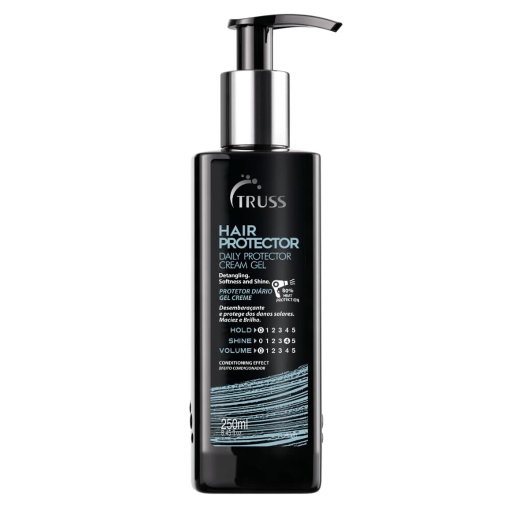 TRUSS Hair Protector - Powerful Heat Protectant + Blowout Cream - Easy-to-Use Blow Dryer + Detangler Spray with Strong Thermal Protection for Hair - S
