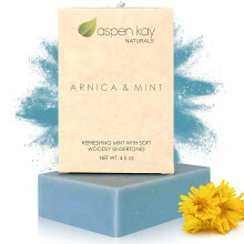 Aspen Kay Naturals Arnica- en muntzeep veganistische olijfolie sheaboter kokosolie essenti?e oli? palmolie koud verwerkt. voor alle huidtypes gevoeli