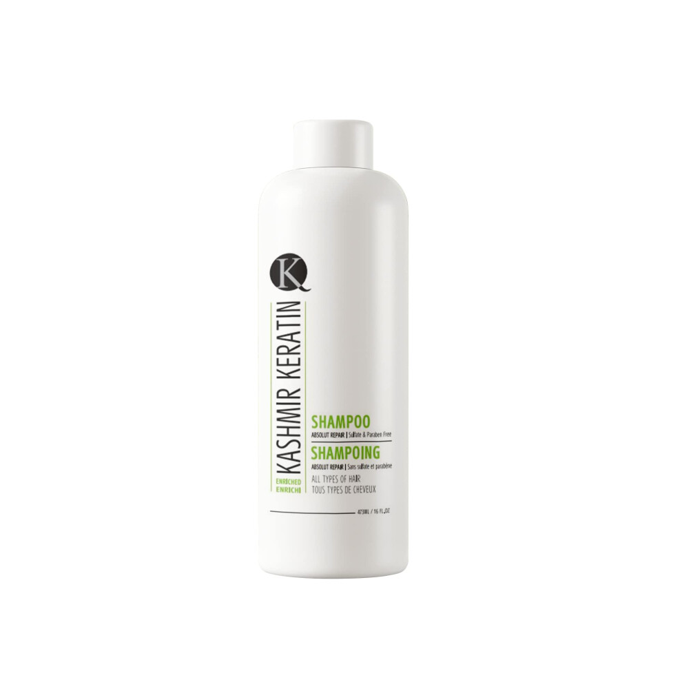 Kashmir Keratin Enriched Shampoo Sulfate free shampoo Paraben Free For All Types Of Hair (16 Fl. Oz)