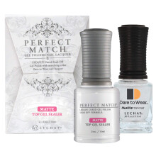 LeChat Perfect Match Gel Polish & Matte Top Gel Sealer Set 0.5 ounce (PMTM01)