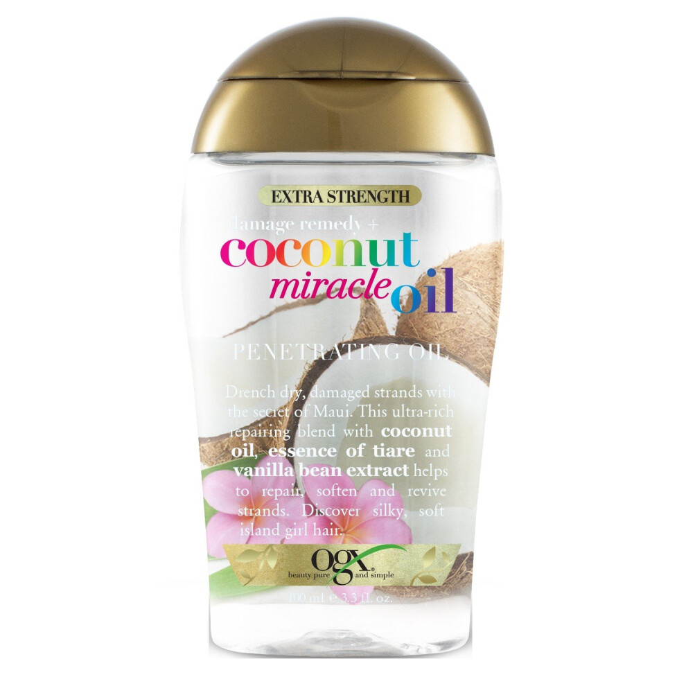 Ogx Coconut Miracle Oil Penetrating 3.3 Ounce X-Strength (100ml) (6 Pack)