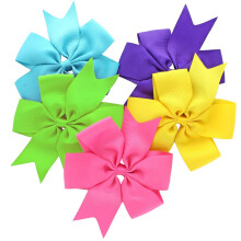 My Lello Large 5"" tytt jen Pinwheel Boutique Grosgrain -hiusrusetti, sekoitus, 5 kpl kirkkaita v rej