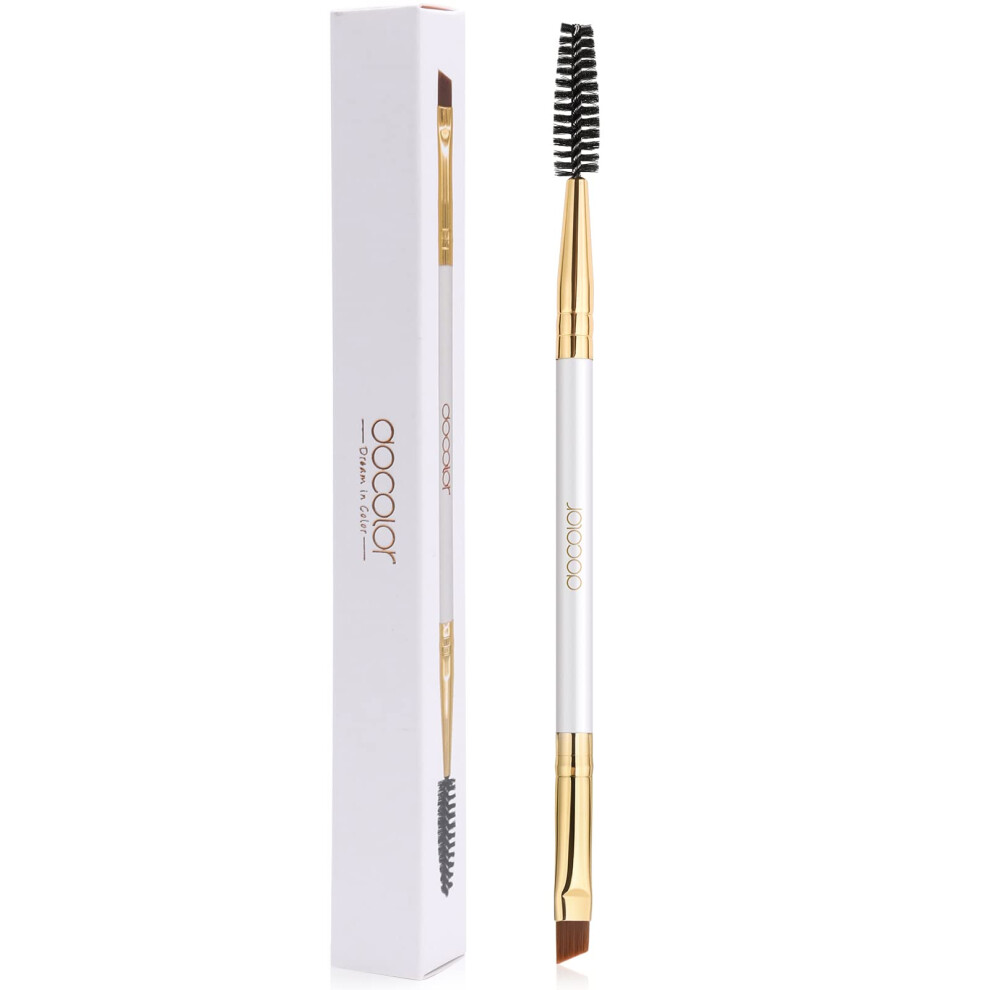 Docolor Duo Eyebrow Brush Professional Angled Eye Brow Brush And Spoolie Brush