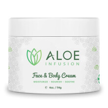 Aloe Infusion Body and Face Moisturizer - Natuurlijke vochtinbrengende cr?e met biologische Alo?Vera - Huidverzorging voor de droge huid Antirimpel A