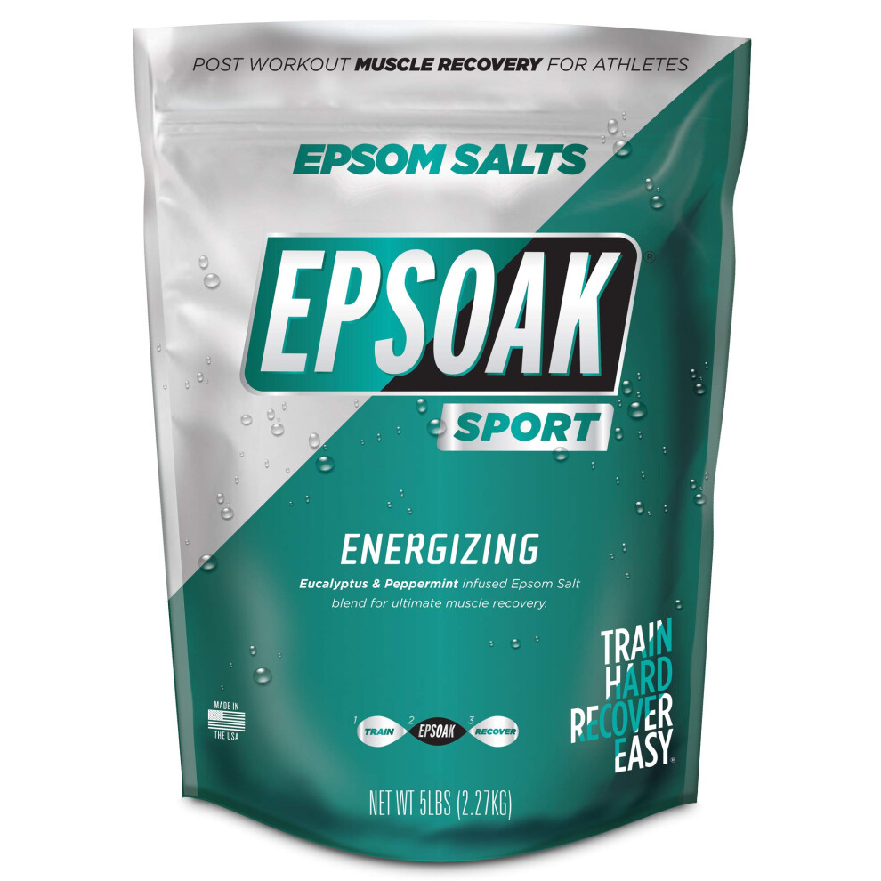 Epsoak Sport Bittersalz F R Sportler 2,3 Kg. Energetisierendes Therapeutisches Bad Mit Therischen Len Aus Eukalyptus Und Pfefferminze-image