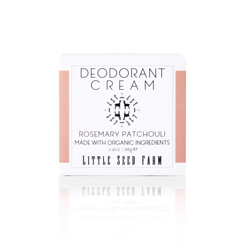 Little Seed Farm All Natural Deodorant Cream, Aluminum Free Deodorant For Women Or Men, 2.4 Ounce - Rosemary Patchouli