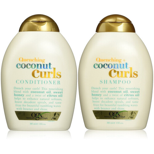 Σαμπουάν και μαλακτικό Organix Quenching Plus Coconut Curls Bundle 13 ουγγιές το καθένα