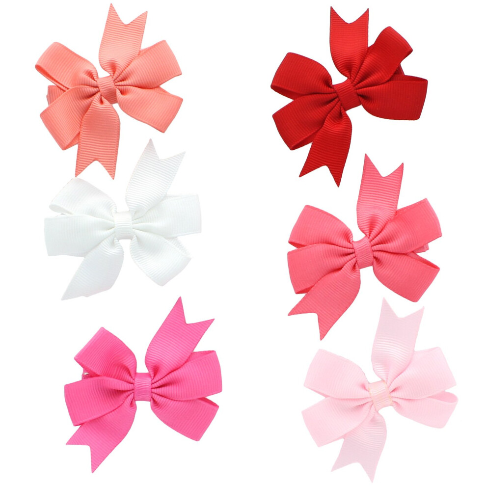 My Lello Kleine 2,5" Haarband Boutique Pinwheel Mischpaket 6 Stück Hellkoralle/Weiß/Hellrosa