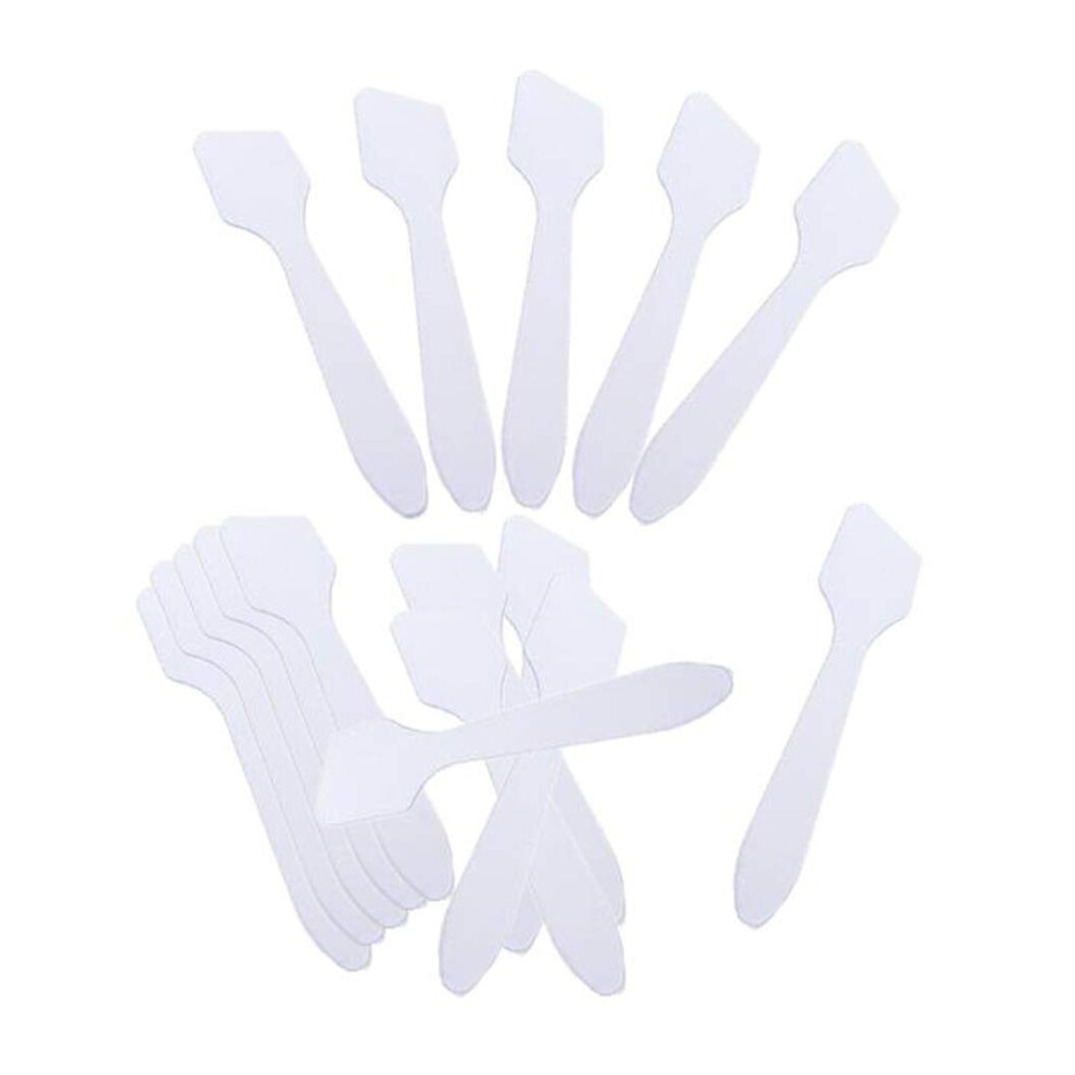Erioctry Cream 100 Pcs Disposable Plastic 3.2"""" Spatulas Makeup Cosmetic Mask Frosted Tip Spatula Skin Care Facial Spatula For Mixing And Sampling