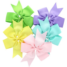 My Lello Large 5"" Girls Pinwheel Boutique Grosgrain Haj-masni vegyes 5-s pasztell sznekben