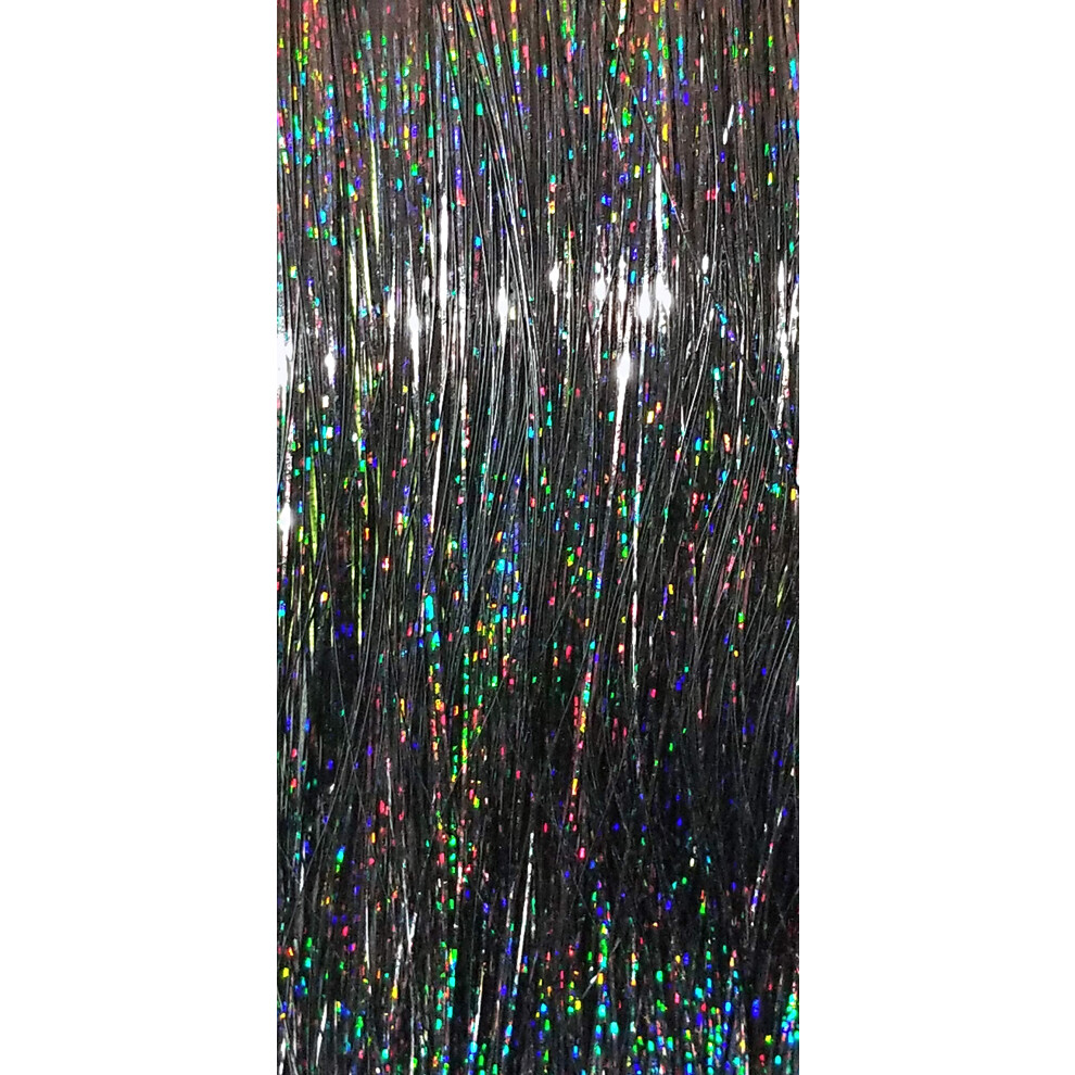 Slecna Unisex Black 40"""" Sparkling Hair Tinsel 100 Strands (Stellar Midnight )