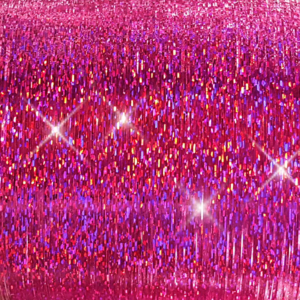 La Demoiselle Unisex Pink 40"""" Sparkling Hair Tinsel 100 Strands (Fuchsia )