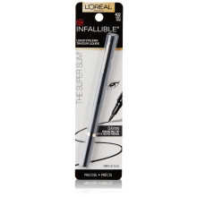 L'Oreal Paris Makeup Infallible Super Slim Long-Lasting Liquid Eyeliner Ultra-Fine Felt Tip Quick Drying Formula Glides on Smoothly Grey 0.03 fl