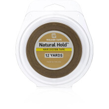 Natural Hold Doppelseitiges Klebeband 1/2 Zoll x 12 Yard - geringe Rückstände, durchsichtig, braune Trägerfolie