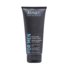 Alma K Revitalizing Shaving Cream - Voedende en kalmerende scheercr?e voor mannen met Arganolie uit de Dode Zee-mineralen - Zachte scheercr?e voor ma
