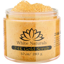 24K Gold Body Scrub Natuurlijke exfoli?ende gezichtssuikerscrub met anti-verouderingseigenschappen Pure huidbevochtiger Verminder rimpels Diepe pori?
