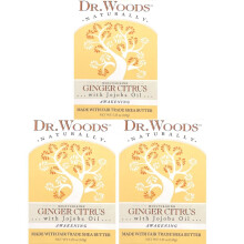 Dr. Woods Ginger Citrus Reep Zeep met Jojoba-olie en Biologische Sheaboter 5,25 Ounce (Pack van 3)