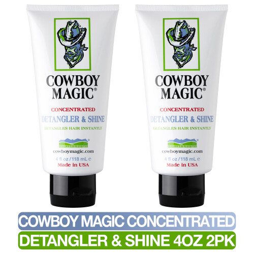 Cowboy Magic Ξεμπερδέματος & Λάμψη για Άλογα 4 oz - Συσκευασία των 2 μαλακτικών λευκού 2