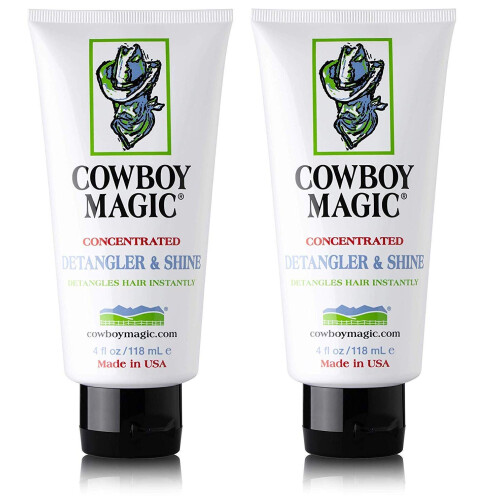 Cowboy Magic Ξεμπερδέματος & Λάμψη για Άλογα 4 oz - Συσκευασία των 2 μαλακτικών λευκού