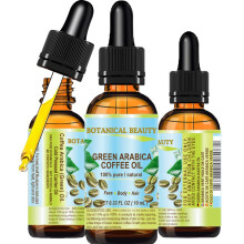 Botanische schoonheid GREEN ARABICA KOFFIEOLIE Braziliaans 100% puur maagdelijk ongeraffineerd 0,33 Fl.oz- 10 ml. voor Gezicht Huid Haar Lip Nagels.