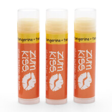 Zum Tangerine Kiss Stick (confezione da 3) con olio di semi di girasole biologico certificato Cera d'api Burro di karit Oli essenziali puri Cera