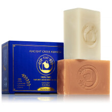 Ancient Greek Remedy Organic Face and Body Soap Bars for Dry Normal and Sensitive Skin. Gentle Wash Treatment for Acne Eczema Psoriasis Dark