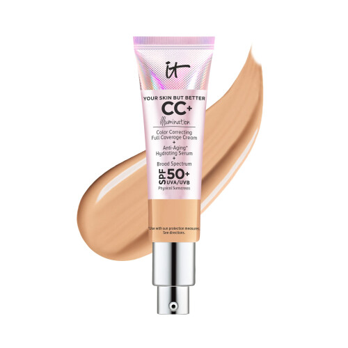 IT Cosmetics CC+ Κρέμα Ιλλουμινέισον (Μεσαίο Μπράντζ) - Καλυπτική βάση με SPF 50+