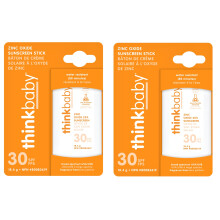 thinkbaby Sunscreen Stick Hvid/Orange 0,64 Ounce (2 pakke)