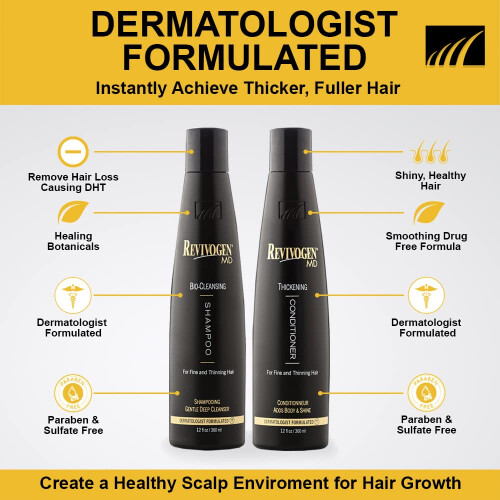Revivogen MD Bio-Cleansing Shampoo und Conditioner für dünner werdendes Haar 1