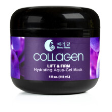 Berry Moon Anti-Aging Collagen Mask for hydration dark spots and enlarged pores. With rosewater and coconut oil. Large 4oz jar.