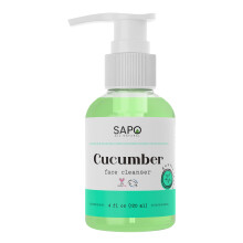 Sapo All Natural Cucumber Face Cleanser - Een zachte en hydraterende gezichtswasbeurt - Gemaakt met komkommer-alo?en vitamine C - Ideaal voor de drog