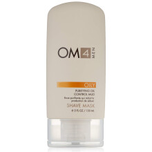 Biologisch OM4 Oily Shave Mask voor mannen: zuiverende oliecontrolemodder - scheercr?e en masker in 1 vette en breakout-gevoelige huid