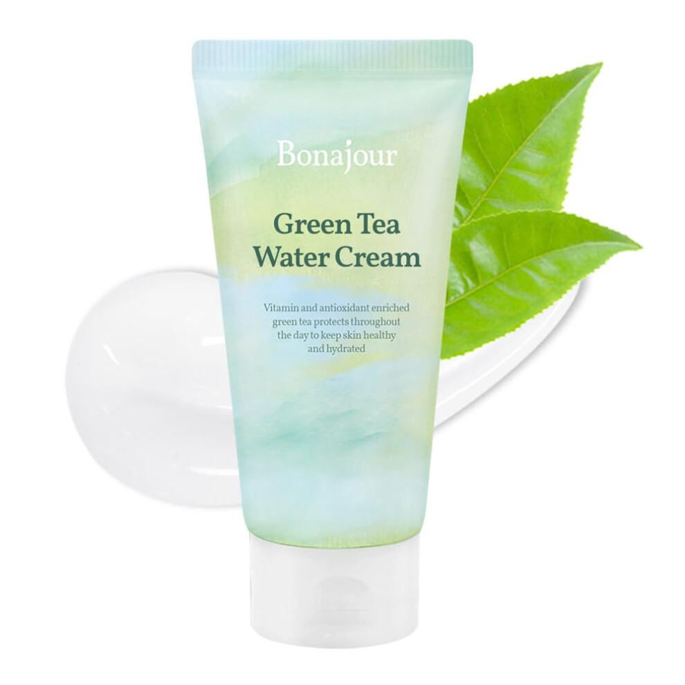 Bonajour Green/Cream Bonajour] Tea Water Bomb Vegan Moisturizing Facial Gel For Sensitive Skin - Daily Hydrating Moisturizer 3.38 Fl. Oz