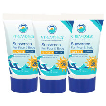 STREAM 2 SEA SPF 20 Βιοδιασπώμενο Αντηλιακό Ορυκτών, 1 Fl oz Πακέτο 3 Ταξιδιωτικό Μέγεθος