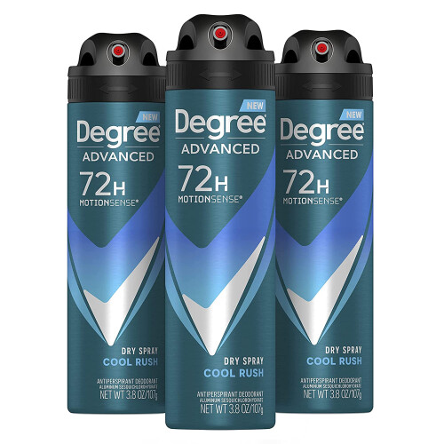 Degree Men Antitranspirant Deodorant Spray Cool Rush 3er Pack 3,8 oz