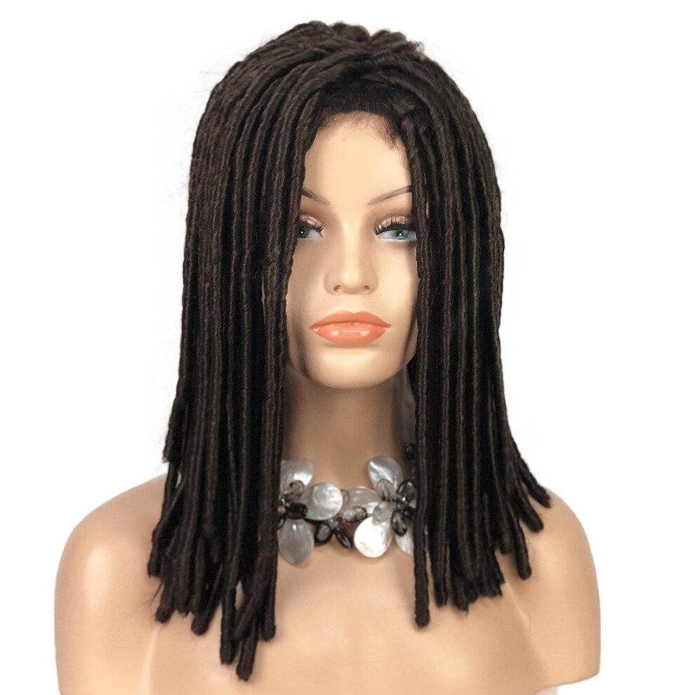 Lydell Unisex Brown Twist Hair Crotchet Braids Wigs Synthetic Dreadlocks Braids Hair Wig (Chestnut )