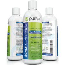 Puriya Sulfate Free Hair Conditioner with Tea Tree Oil Moisturizing Treatment for Dry Itchy Flaky Scalp and Damaged Hair For Men and Women 16 Ou