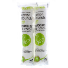 DELON Premium Cosmetic Cotton Rounds 200 Antal