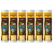 BALSAMO PER LABBRA Mongo Kiss - Confezione da 6 (6 tubi) Miele alla vaniglia di Eco Lips Cura per labbra con cera d'api e burro di cacao al 100%