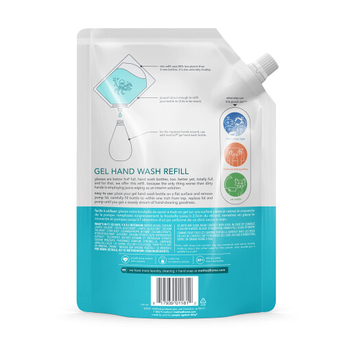 Method Method Gel Υγρό Σαπούνι Χεριών, Καταρράκτης, Βιοδιασπώμενη Συνταγή, 34 fl oz (Συσκευασία 6) 1