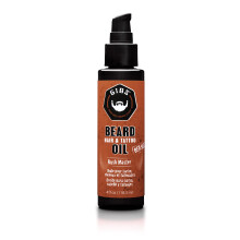 GIBS Grooming Bush Master Huile pour Barbe, Cheveux & Tatouage - Naturelle, Odeur de Muscade, Cuir, Vanille & Musc