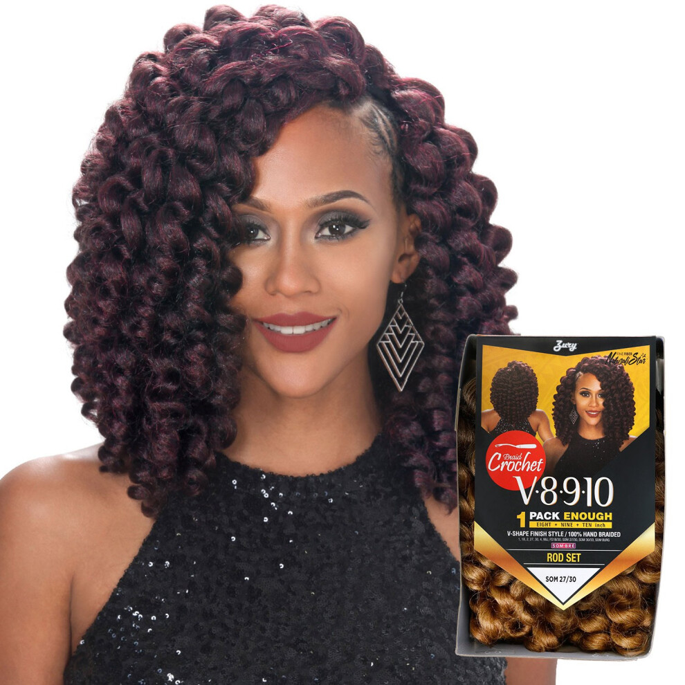 Zury Unisex Royal Synthetic Hair Crochet Braids V8.9.10 Rod Set 1Pack Enough (2)