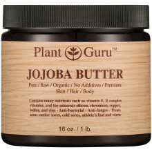 Beurre corporel au jojoba 473 g. 100 % pur, brut, frais, naturel, pressé à froid. Hydratant pour la peau, le corps et les cheveux. Crèmes, baumes