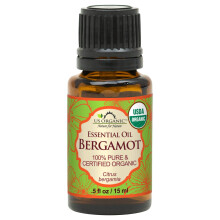 100 % reines therisches Bergamottenl aus den USA, USDA-zertifiziertes Bio-Kaltpressen mit Euro-Tropfern (weitere Grenvarianten verfgbar) (15 ml
