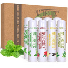 Naturistick Premium Beeswax Lip Balm for Dry Chapped Lips | 100% Natural Lip Care | Coconut Oil Shea Butter Aloe Vera | Moisturizing Chapstick | C