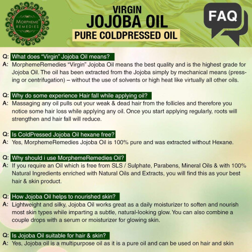 Morpheme Remedies Ψυχρής Έκθλιψης Παρθένο Έλαιο Jojoba 120ml 2